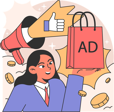 Shopping Advertising  Illustration