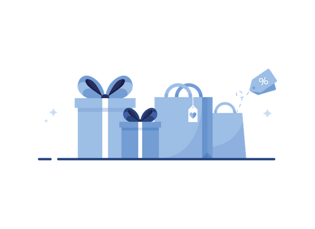 Shopping and Gifts  Illustration