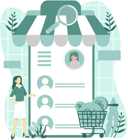 Shopping app Illustration