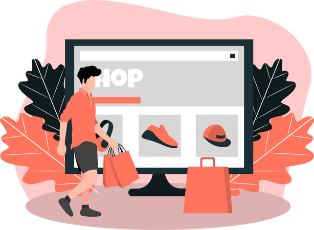 Shopping App  Illustration