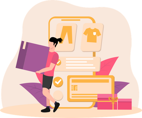 Shopping App  Illustration