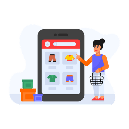 Shopping App  Illustration