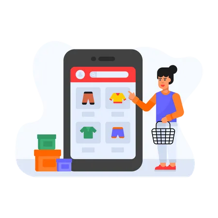 Shopping App  Illustration