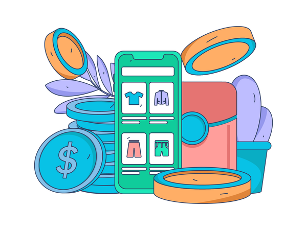 Shopping app  Illustration