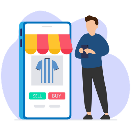 Shopping app  Illustration