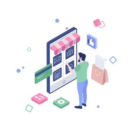 Shopping app  Illustration