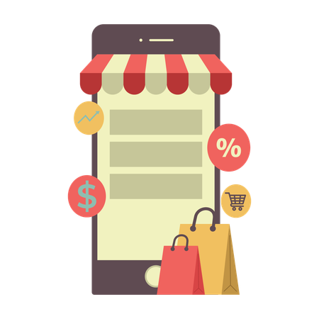 Shopping app  Illustration