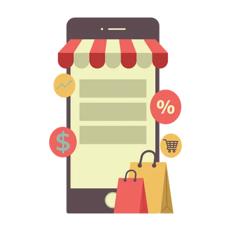 Shopping app  Illustration