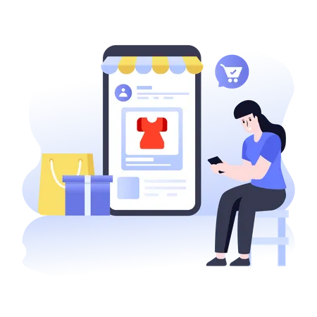 Shopping App  Illustration