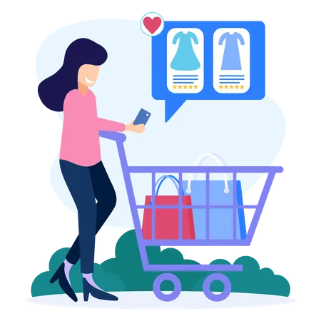 Shopping Application Illustration