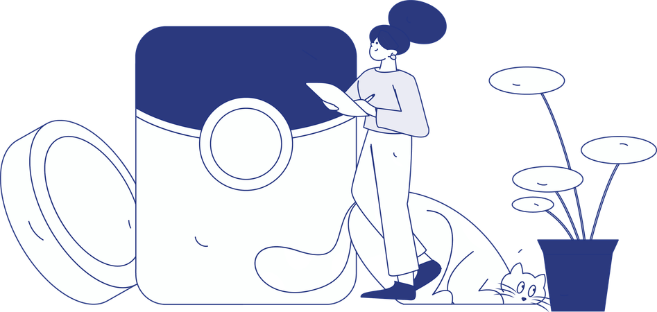 Shopping application displaying branded clothes  Illustration