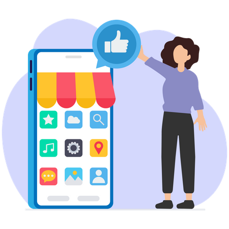 Shopping Application  Illustration