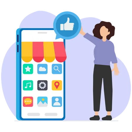 Shopping Application  Illustration