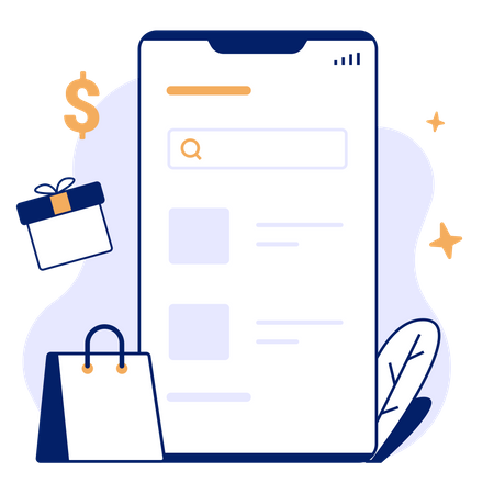 Shopping Application  Illustration