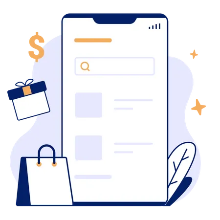 Shopping Application  Illustration