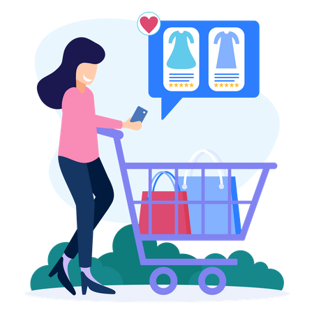 Shopping Application  Illustration