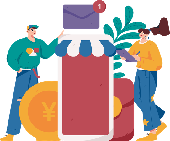 Shopping application  Illustration