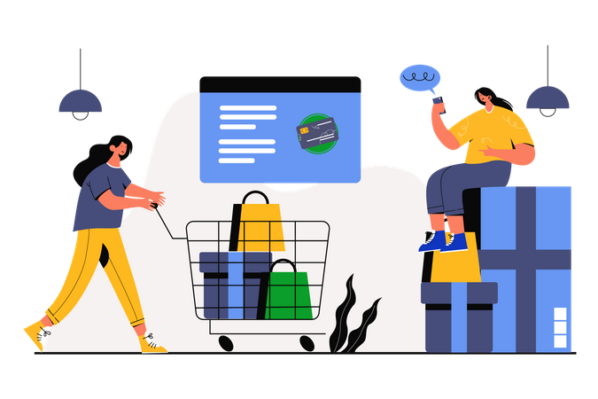 Shopping Assistant  Illustration