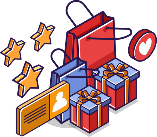 Shopping bags and gifts  Illustration