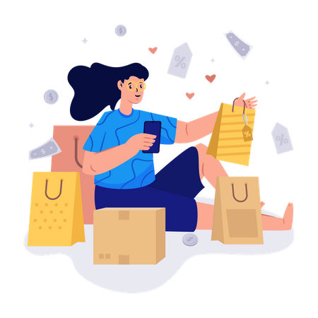 Shopping Big Sale  Illustration