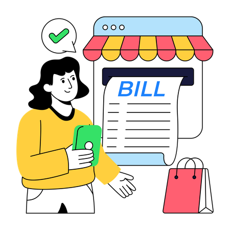 Shopping Bill  Illustration