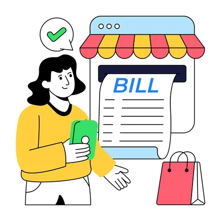 Shopping Bill  Illustration
