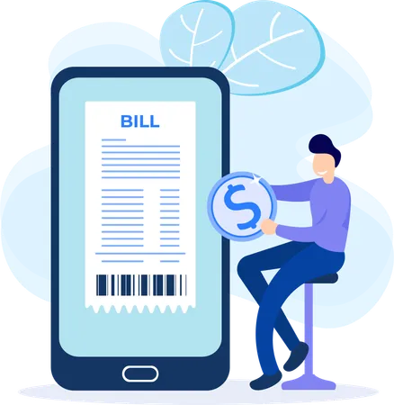 Shopping Bill  Illustration