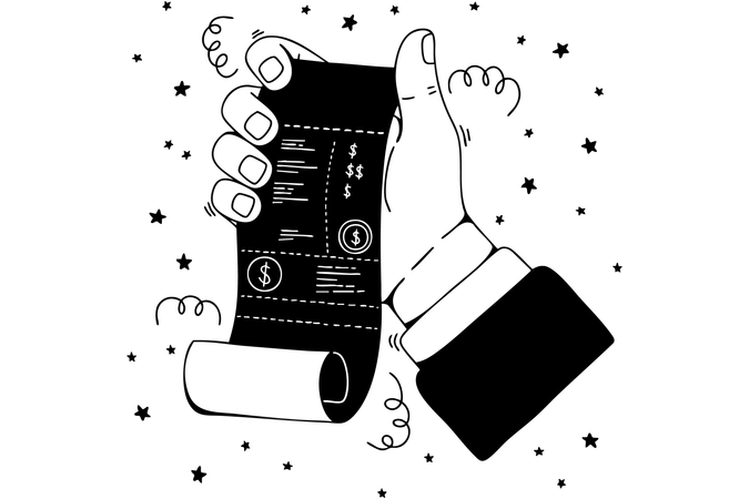 Shopping bill list  Illustration