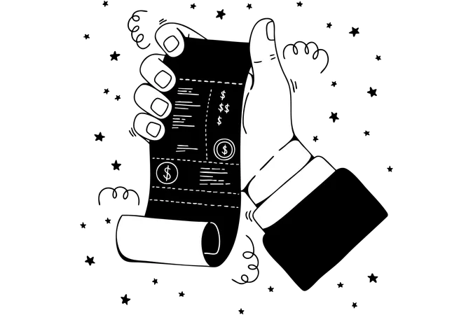 Shopping bill list  Illustration