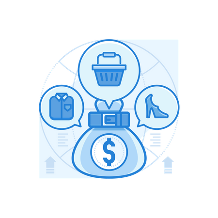 Shopping Budget  Illustration