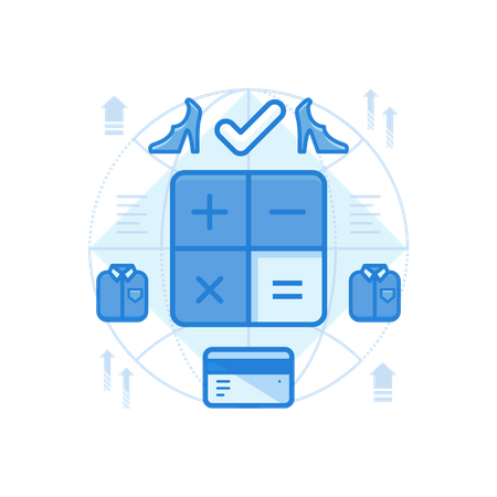 Shopping Calculation  Illustration