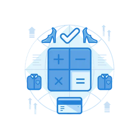 Shopping Calculation  Illustration