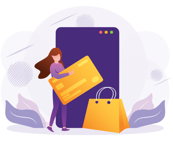 Shopping Card Payment  イラスト
