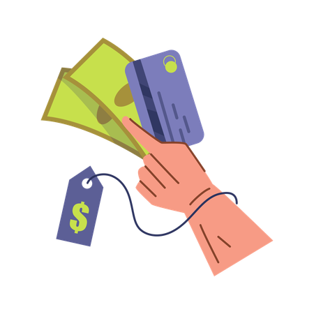 Shopping card payment  Illustration