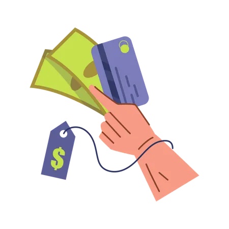 Shopping card payment  Illustration
