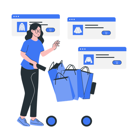 Shopping carts  Illustration