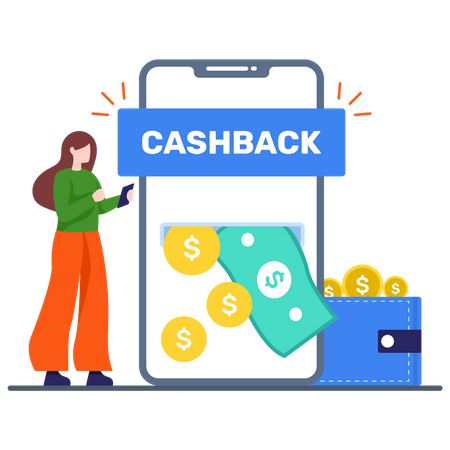 Einkaufs-Cashback-Angebot  Illustration