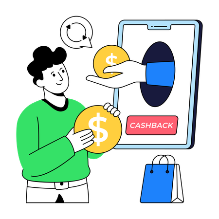 Shopping Cashback  Illustration
