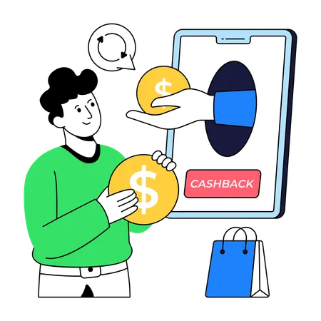 Shopping Cashback  Illustration
