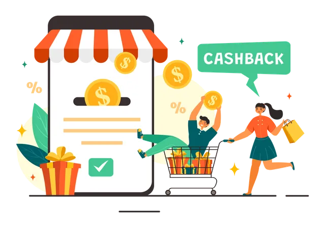 Shopping Cashback  Illustration