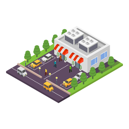 Shopping Center  Illustration