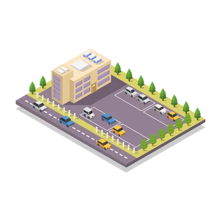 Shopping Center  Illustration