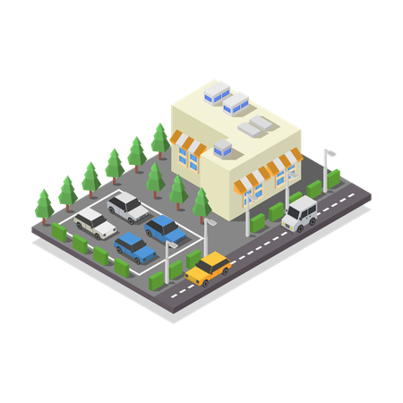 Shopping Center  Illustration