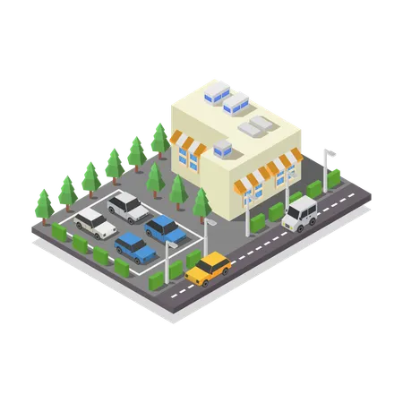 Shopping Center  Illustration