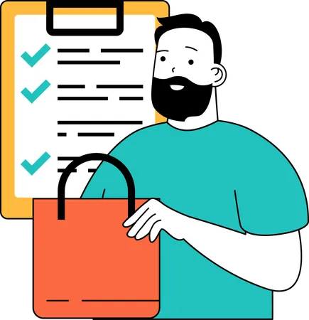 Shopping checklist  Illustration
