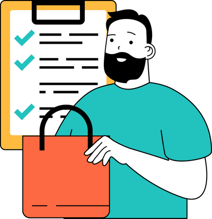 Shopping checklist  Illustration