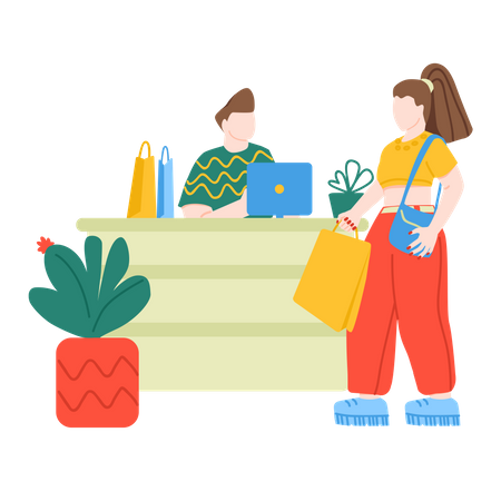 Shopping Checkout Illustration