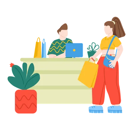 Shopping Checkout  Illustration