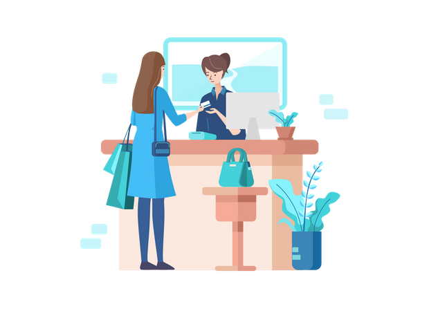 Shopping Checkout  Illustration