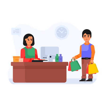 Shopping Counter  Illustration